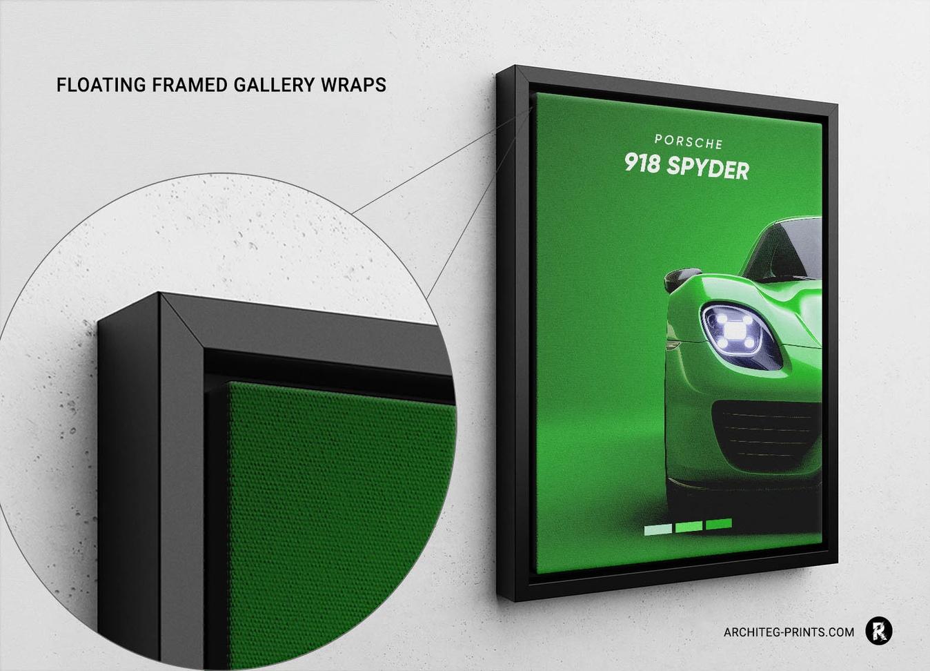 Porsche 918 Spyder Green - Sport Car Poster Print | Architeg